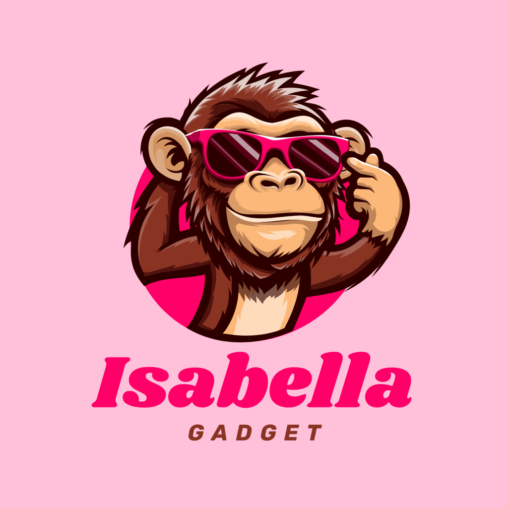 Isabella Gadget logo with pink background